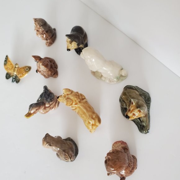 VINTAGE WADE ENGLAND Whimsies Collectible Mini Animal Ceramic Figurines Signed - Picture 11 of 12